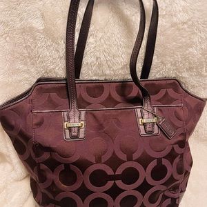AUTHENTIC Coach Tote Bag, Eggplant Purple